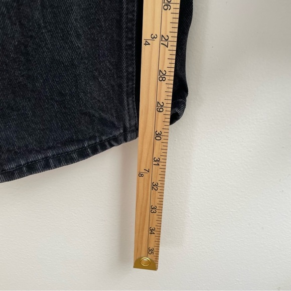 Abercrombie & Fitch 90’s Relaxed Jean high rise split Hem black 29 straight leg - Picture 15 of 16